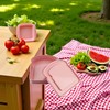 WLngtv Pink Sandwich Containers, Toast Shape Sandwich Box Food Storage