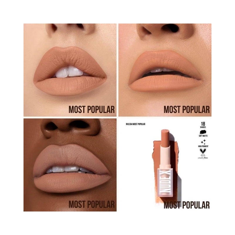 Lápiz labial Beauty Creations Nude x lipstick most popular larga