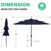 JEAREY 3 Tiers Patio Umbrella with Solar Lights 9ft Outdoor