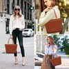Lunch Bag for Women, 9.5l Insulated Lunch Bag,Pu Leather Lunch