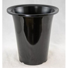 Yubonzai Japanese Round Glossy Plastic Cascade Bonsai, Cactus & Orchid Pot - 5" to 8.5" - 6.5"x 6.5"x 7"