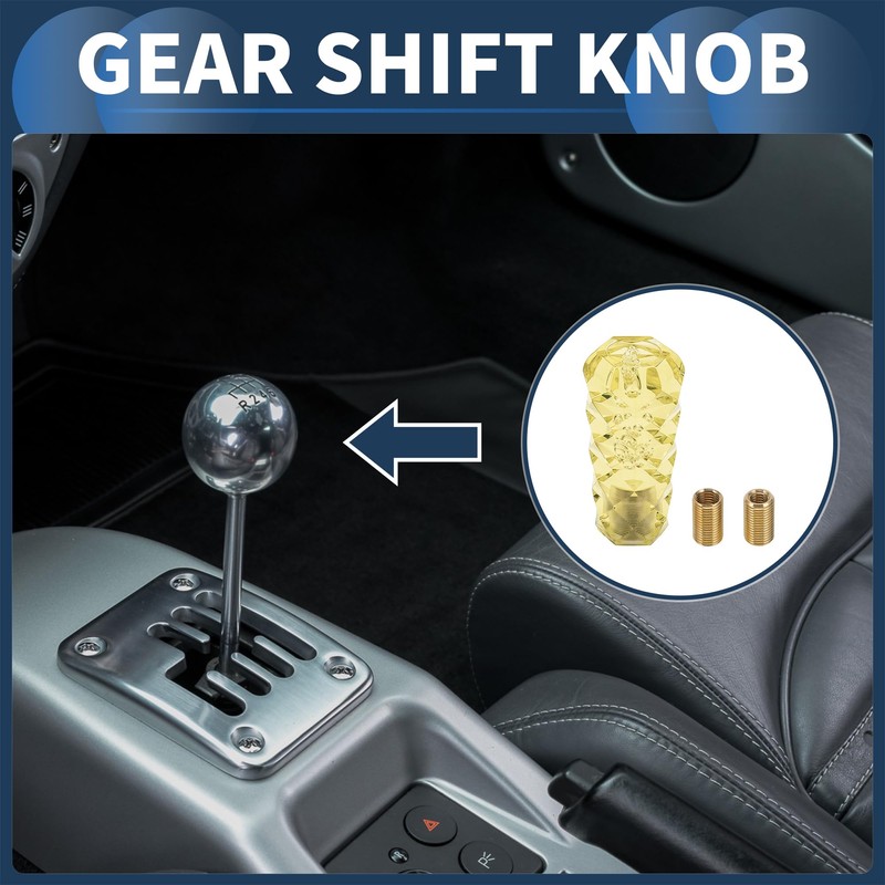 INFINAUTO Diamond Pattern Crystal Shift Knob, 10cm Universal for Automatic