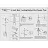 Bird Feeding Station Feeder Pole - Multi Hook 63 inches