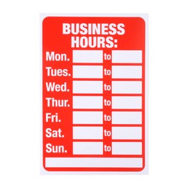 Business Hour Sign Time Table Timetable Welcome Hanging Sorry Double Sided Office Door Plate Shop Restaurant Store Bars Hand Crafted Red 30x20cm