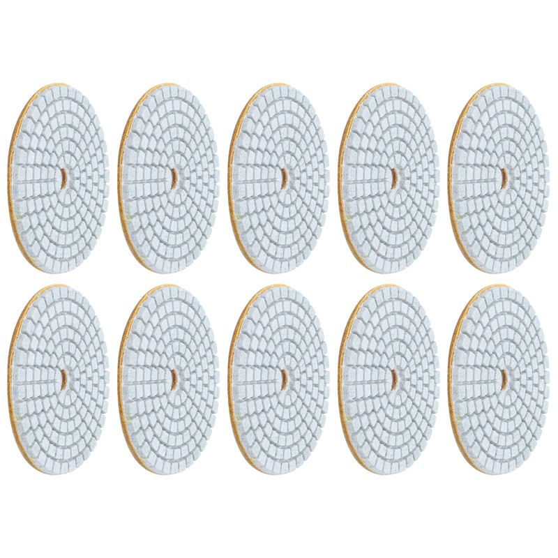 10Pcs 3in Diamond Wet Polishing Pad Soft Grinding Discs Polisher