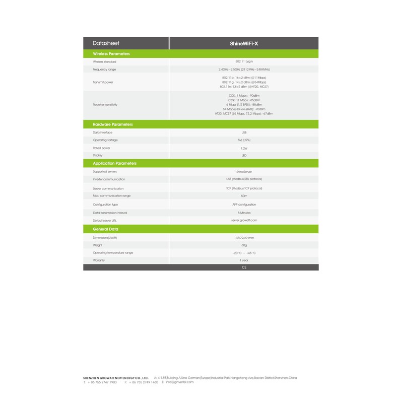 Shine WiFi X GROWATT