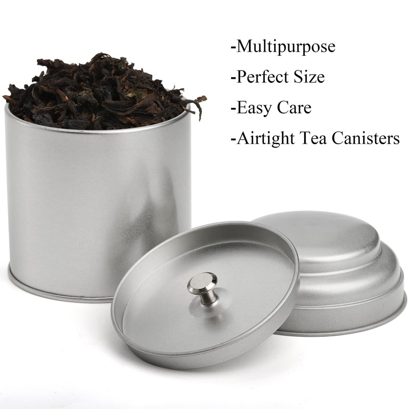Lawei 9 Pack Tea Tins Canister with Airtight Double Lids,