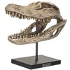 SUMMIT COLLECTION Polystone Alligator Skull Replica Model On Stand with