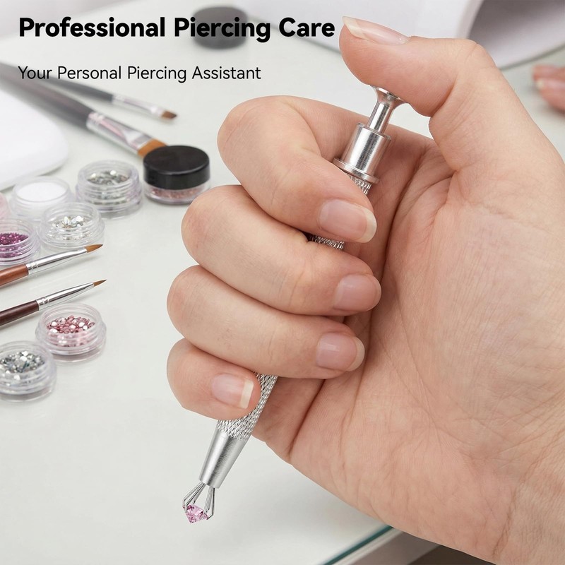 Beeutik 2 PCS Piercing Ball Grabber Tool, for Changing 14G