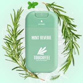 TOUCHFEEL Power Mist Hand Sanitizer Spray, Scented Hydrating Hand Sanitizers Travel Size Refillable, Pocket Portable 1-Pack (Mint Reverie) 0.93Fl Oz 460-Sprays Each