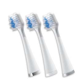 Waterpik Triple Sonic Brush Heads Replacement Brush Heads for Complete Care Electric Toothbrushes 3 Pack (STRB-3EW)