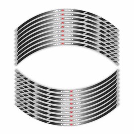 Motorcycle Reflective Rim Tapes Sticker Stripe for Suzuki GSXR1000 K1/GSXR1000 K3 /GSXR1000 K5/GSXR1000 K7/GSXR1000 K9/GSXR1000 K17 2017-2022 Rim Wheel Decal Stickers 17 inch,(Black and Grey)