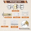 Estmoon 6 Pack Brushed Nickel Door Knobs, Privacy Door Lock