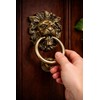 HANDTECHINDIA Brass Door Knocker Hand-Etched Carved Gate Knocker Handle Pull