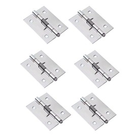 Gralara 6 Piezas de bisagras de Puerta con Resorte de Repuesto para Puerta Delantera, Color Plateado, fácil instalación, Accesorios Resistentes, herrajes para, 2 Inch