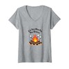 I'm Just Here for The S'Mores Campfire Humor V-Neck T-Shirt,