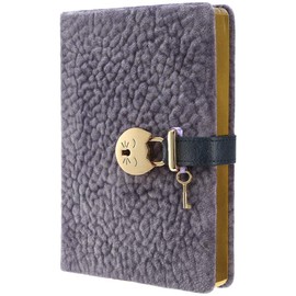 Victoria's Journals My Secret Diary CAT LOCK, Wide College-ruled Journal for Girls and Women (5.3 x7.3", 320 pages, 54lbs/80gsm Ivory Paper) in a GIFT BOX. (Purple)