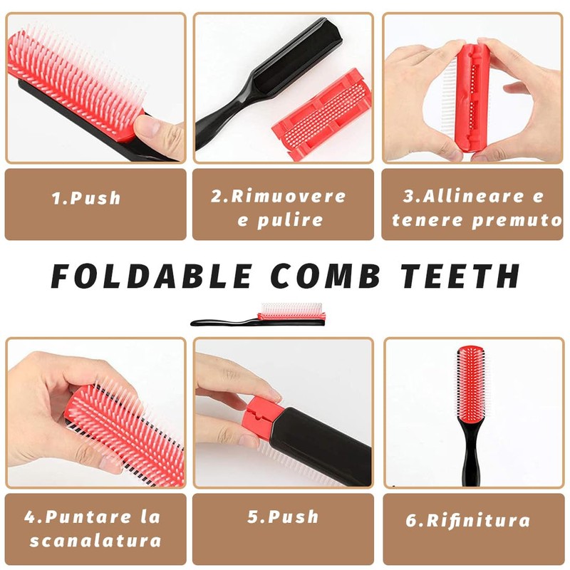 Curly Hair Brush D3, Curling Brush, Hair Brush Without Pulling