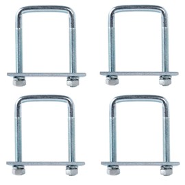 4 Pack 3inch Leaf Spring Clamp Kit, U-Bolts Kits for Truck/Boat Trailer/Ski Boat/Trailer, Locks Leaf Springs Together for Stabilizing, Provides Better Control of Axle Torque