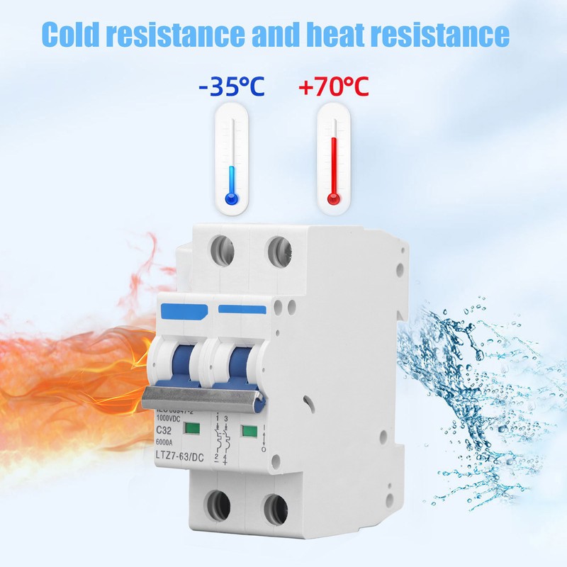 DC Miniature Circuit Breaker 2 Pole 1000V 32A DIN Rail