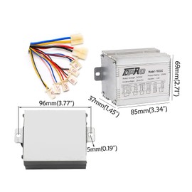 REBEKAMODS 24V 350W Motor Brushed Speed Controller & Throttle Grip for Electric Bicycle Scooter Tricycle, YK31C Brush Motor Control Box