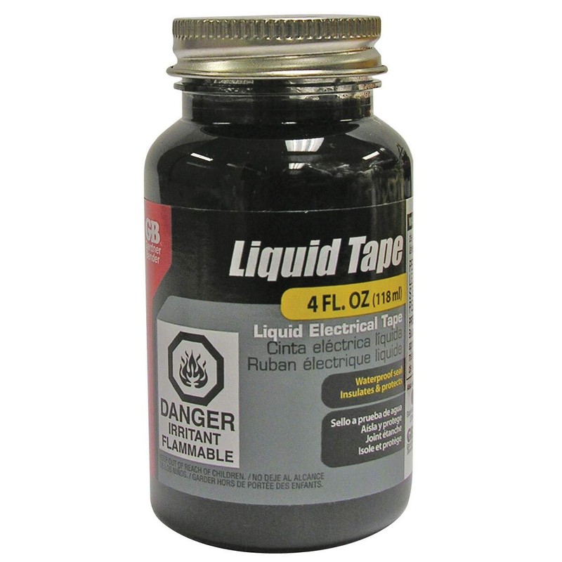 Gardner Bender LTB-400 Brush-On Liquid Electrical Tape, 4 oz Bottle,