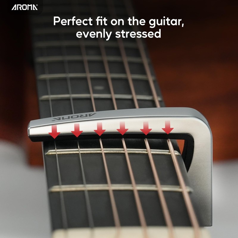 Aroma Professional Guitar Capo Adjustable Tension for 6 String Acoustic