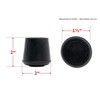 Shepherd Hardware 2 Pack Non-Slip Round Rubber Leg Tip Protectors