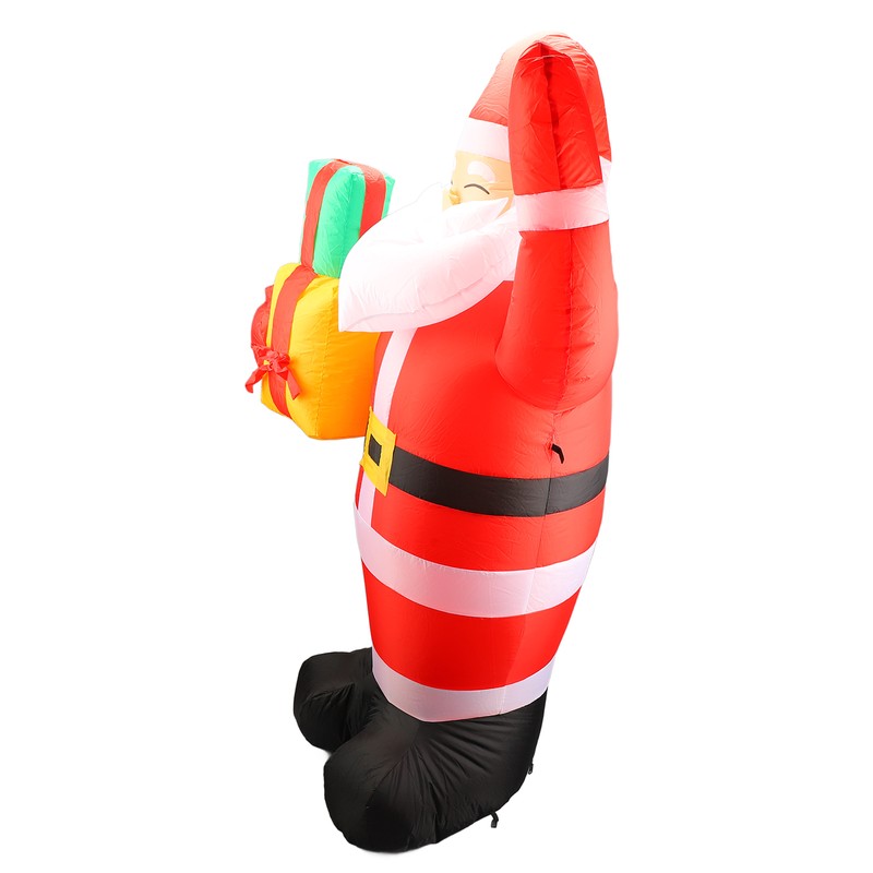 4.92ft Inflatable Outdoor Santa Decoration with Built in LEDs for