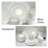 Bone China 16 Piece Dinnerware Dish Set, Service for 4,