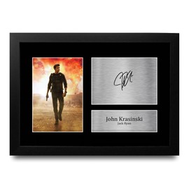 HWC Trading FR A4 John Krasinski Jack Ryan Gifts Printed Signed Autograph Picture for TV Show Fans - A4 Framed
