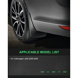 SCITOO Mud Flaps 4PCS Suitable for Volkswagen Jetta 2006-2009 Front & Rear mud Flaps Splash Guard Set
