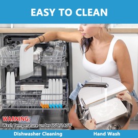 BUXIUGAN 11-Pack Food Storage Bags Set (3 Gallon/4 Sandwich/4 Snack), Dishwasher Safe PEVA Material, Leakproof Reusable Containers