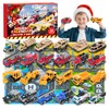 Advent Calendar 2025 Alloy Car Toys for Kids Advent Countdown