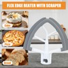 4.5-5 Quart Flex Edge Beater, for Kitchenaid Mixer Attachments, whit