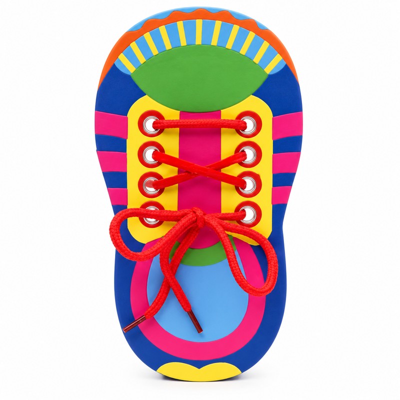 Shoelace Tying Practice Toy for Learning – Threading Activity for