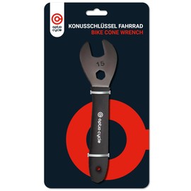 Optio Cycle Cone Wrench 15 mm - Bicycle Wrench Tool for Precise Maintenance | High Quality Hardened Steel Bicycle Spanner with Non-Slip Handle