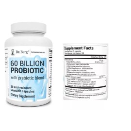 Dr Berg Probiotic Capsules 30 Capsules with 60 Billion Probiotics, For Digestion