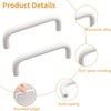 voleseni 4 Pack Aluminum Solid Cupboard Handle, Bright White U-Shaped