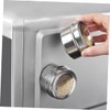 NOLITOY 8pcs Magnetic Stainless Steel Spice Jars with Transparent Lids