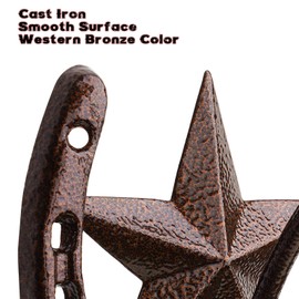 HYDERMUS Cowboy Hat Rack for Wall 2 Pack Rustic Metal Cowboy Hat Holder Cast Iron Cowboy Hat Hanger Western Wall Decor Horseshoe Hooks for Storage and Display at Closet Bedroom Living Room