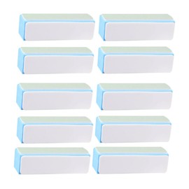 FOMIYES Nail Art Polishing Block Set 10pcs Square Nail Buffer Artwork Polishing Sponge 4 Textured Sides Safe Material for Home Use