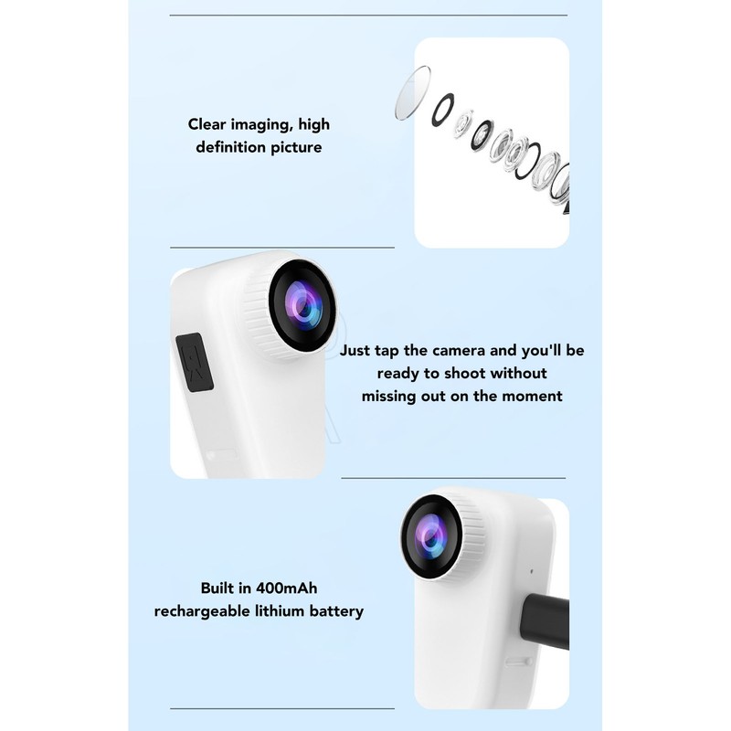 4K Cat Collar Camera IPS Touch Screen HD WiFi Pet