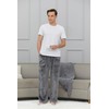 Cromoncent Men's Plush Warm Pajama Pants, Winter Cozy Fleece Lounge