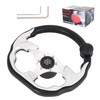 Boat Steering Wheel 3-Spoke D Shape with Steering Wheel Knob-Sliver
