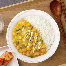 Cupbahn Korean Pre-Cooked Meal with White Rice - 25 Taste by Hetbahn 컵반 햇반 (Creamy Yellow Curry, 2 Bowls)