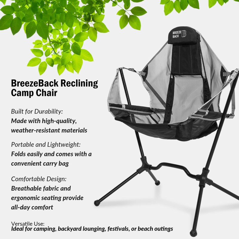 BreezeBack Reclining Camp Chair