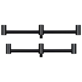 Fox Black Label Slim 3 Rod Buzz Bars - 2 Buzzer Bars for Carp Fishing, Rod Holder for Ground Rods, Rod Pod, Holder for Wireless Bite Alarm