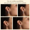 VIDONIO 4 Pairs Silver Earrings Set, 925 Sterling Silver Stud