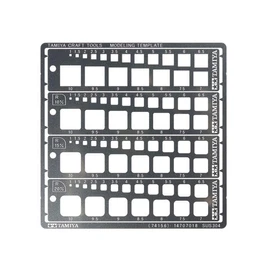 Tamiya Craft Tool Series No. 156 Modeling Template (Square, 0.04 - 0.4 inches (1 - 10 mm), Tool for Plastic Models 74156